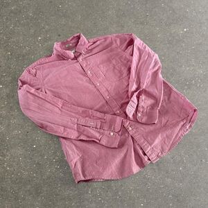 Jcrew Men's Burgundy and Pink Shirt